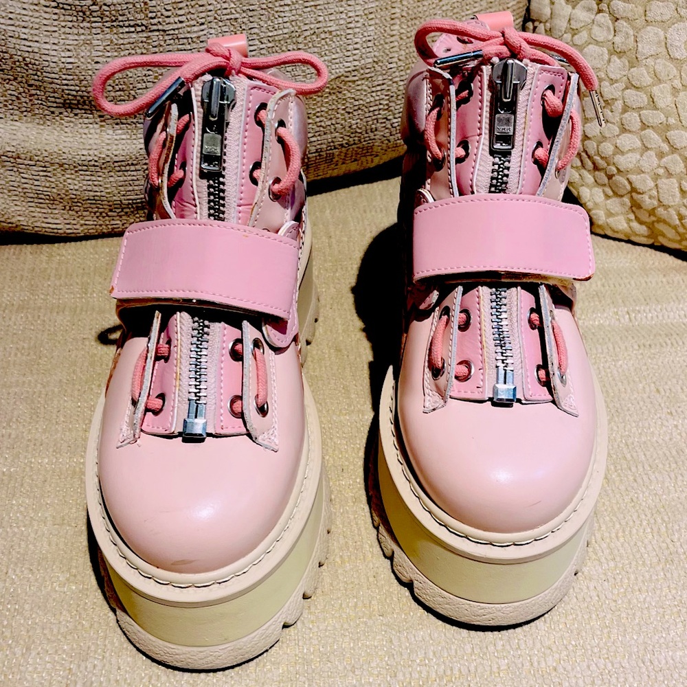 Fenty x Puma Leather and Satin Ankle Boots